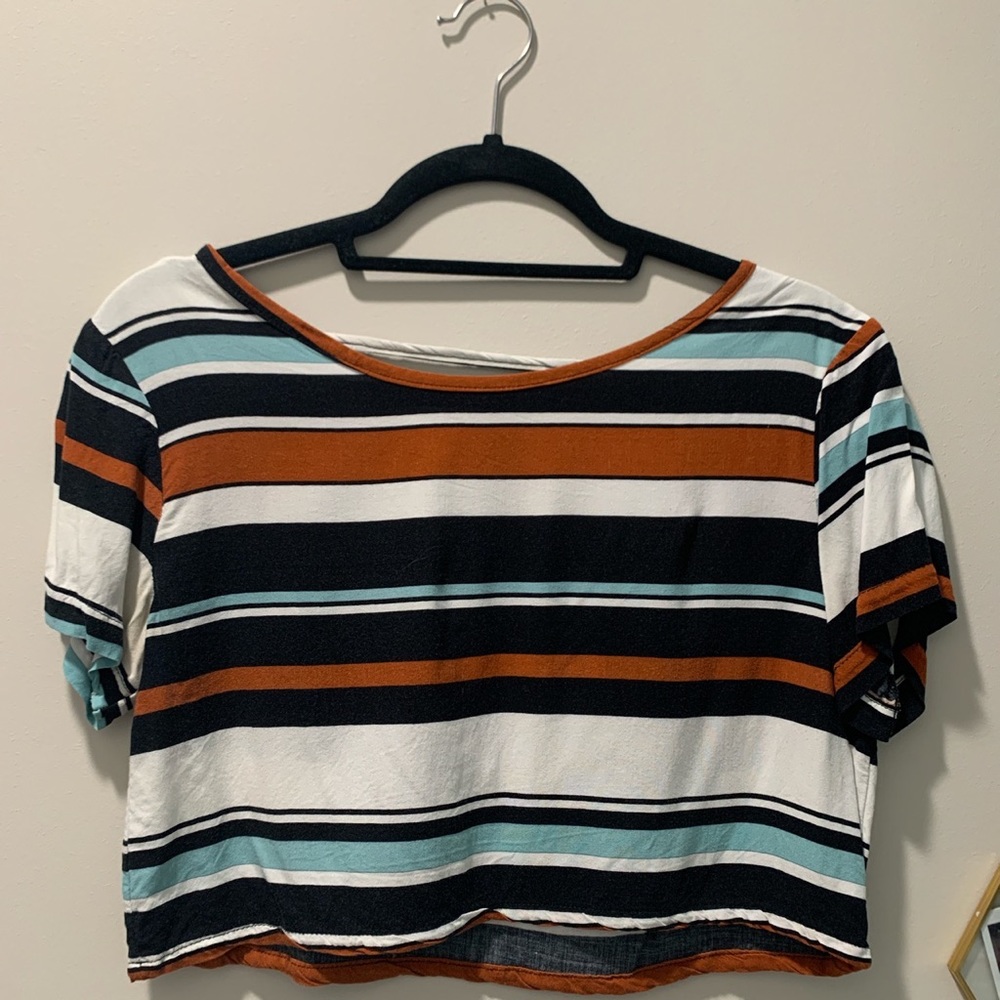 Stripped Cropped Top